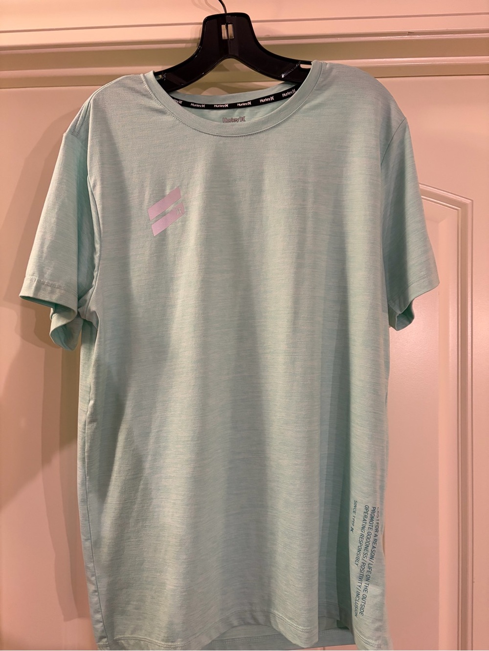 Hurley Men's Mint Green Crew Neck Tee